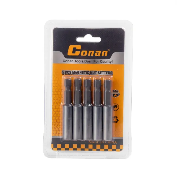 Set Conan 5 punte magnetiche inseritore dadi - Bit driver a gambo esagonale KDM1004