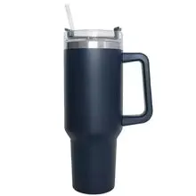 Termos izolacyjny 40oz Navy Blue z uchwytem i słomką KDM0253
