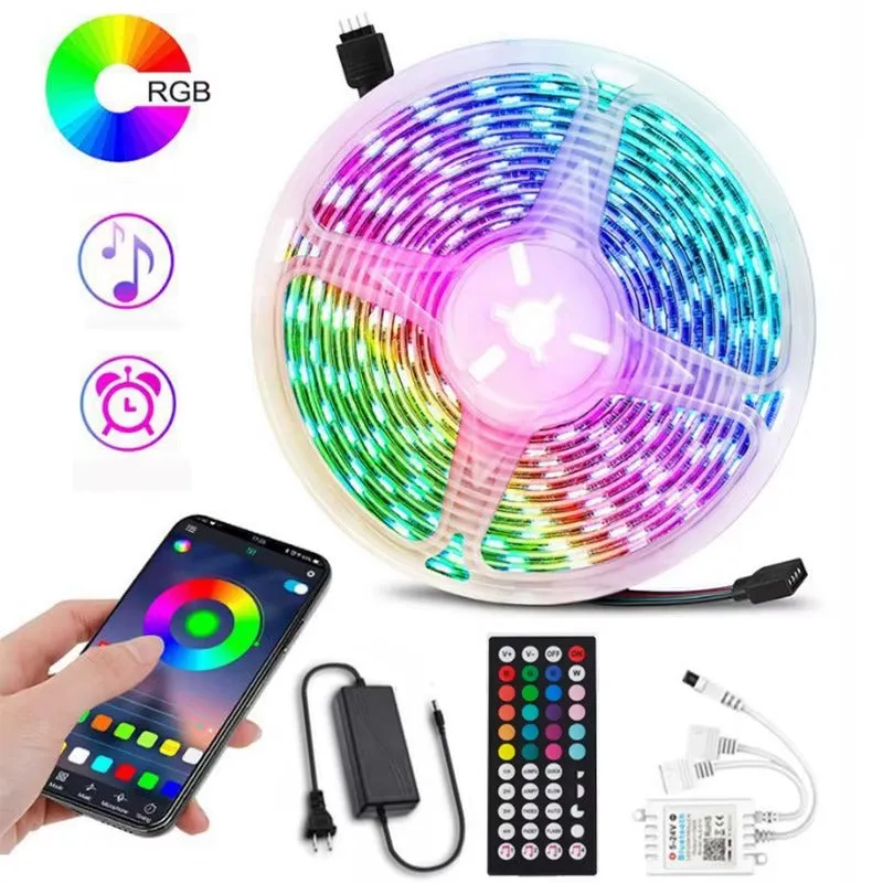 Smart RGB LED Strip Lights 5m with Music Sync, App & Remote Control KDM0167