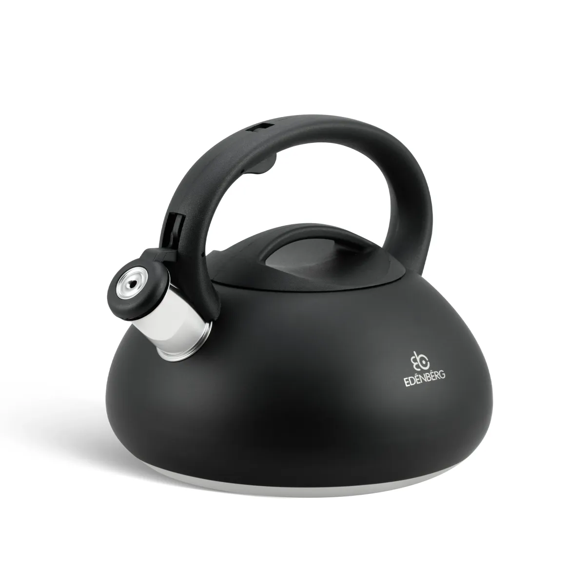 Edenberg 3 L whistling kettle - stainless steel, black | EB-8804N