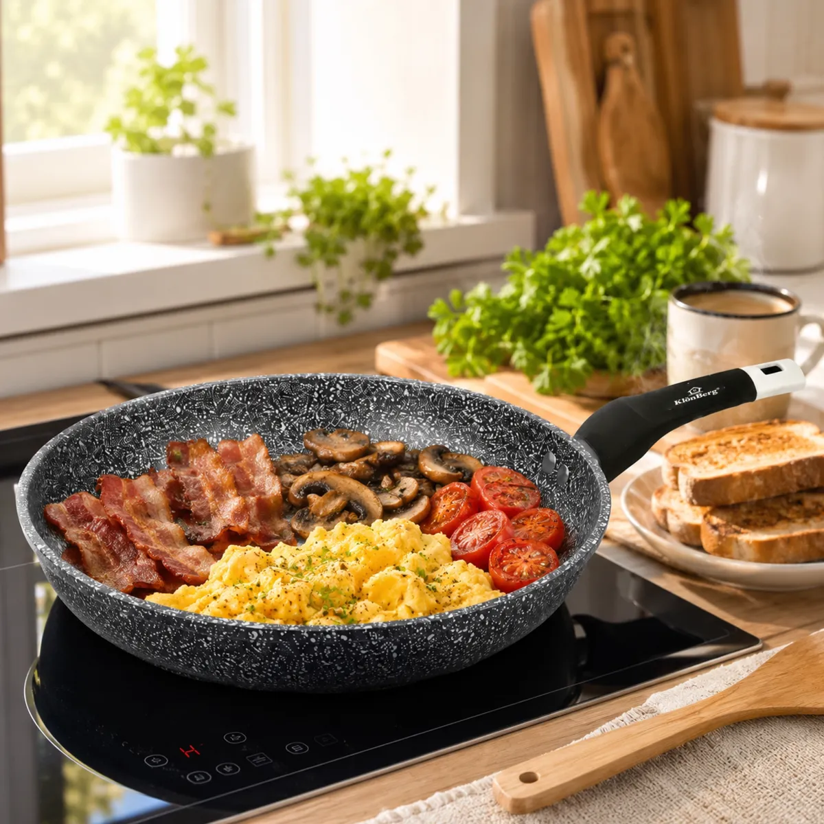 Granite Nonstick Coating Fry Pan 28cm Induction Compatible KB-8636