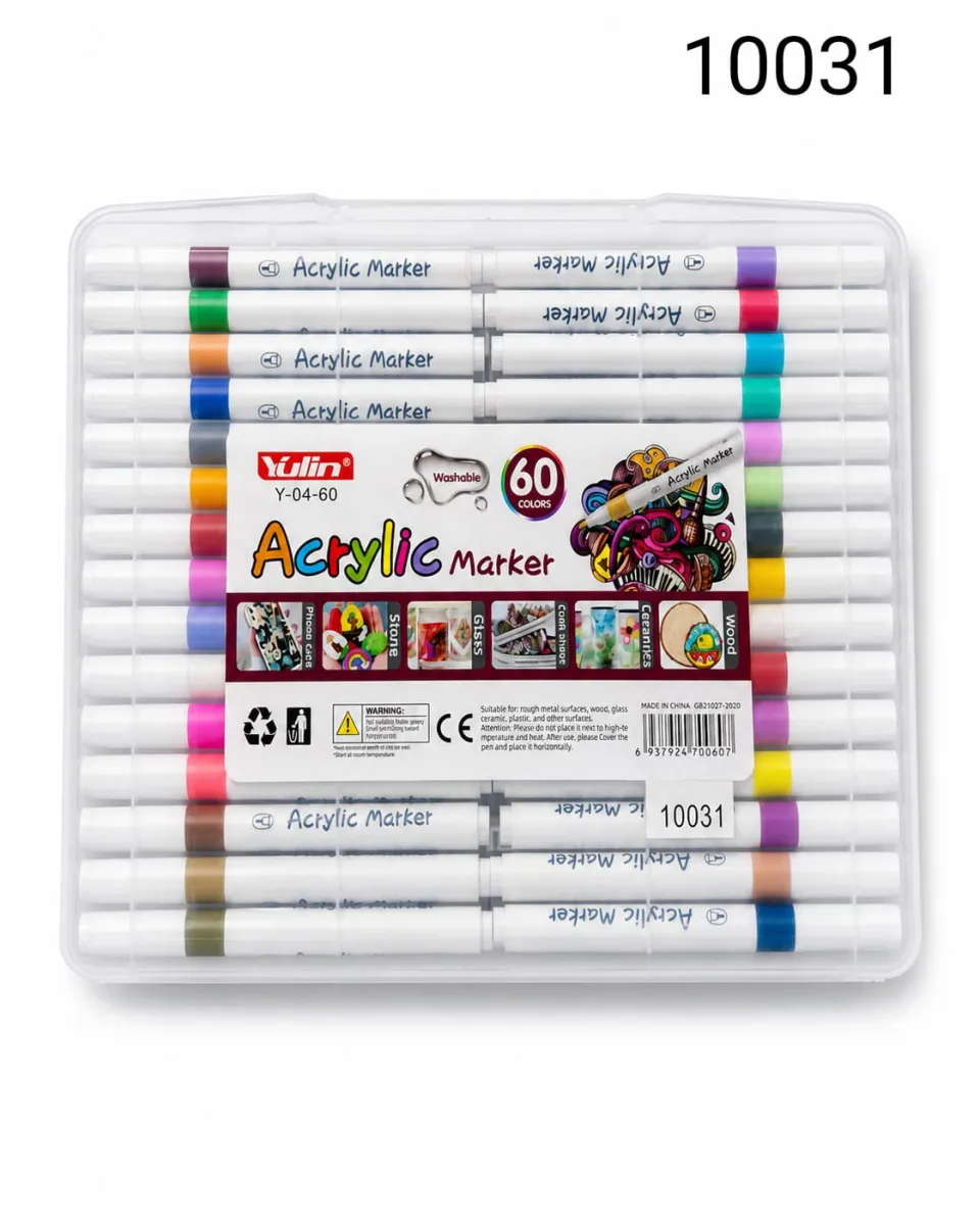 Acrylic Markers Y04 60 Pcs KDM0365