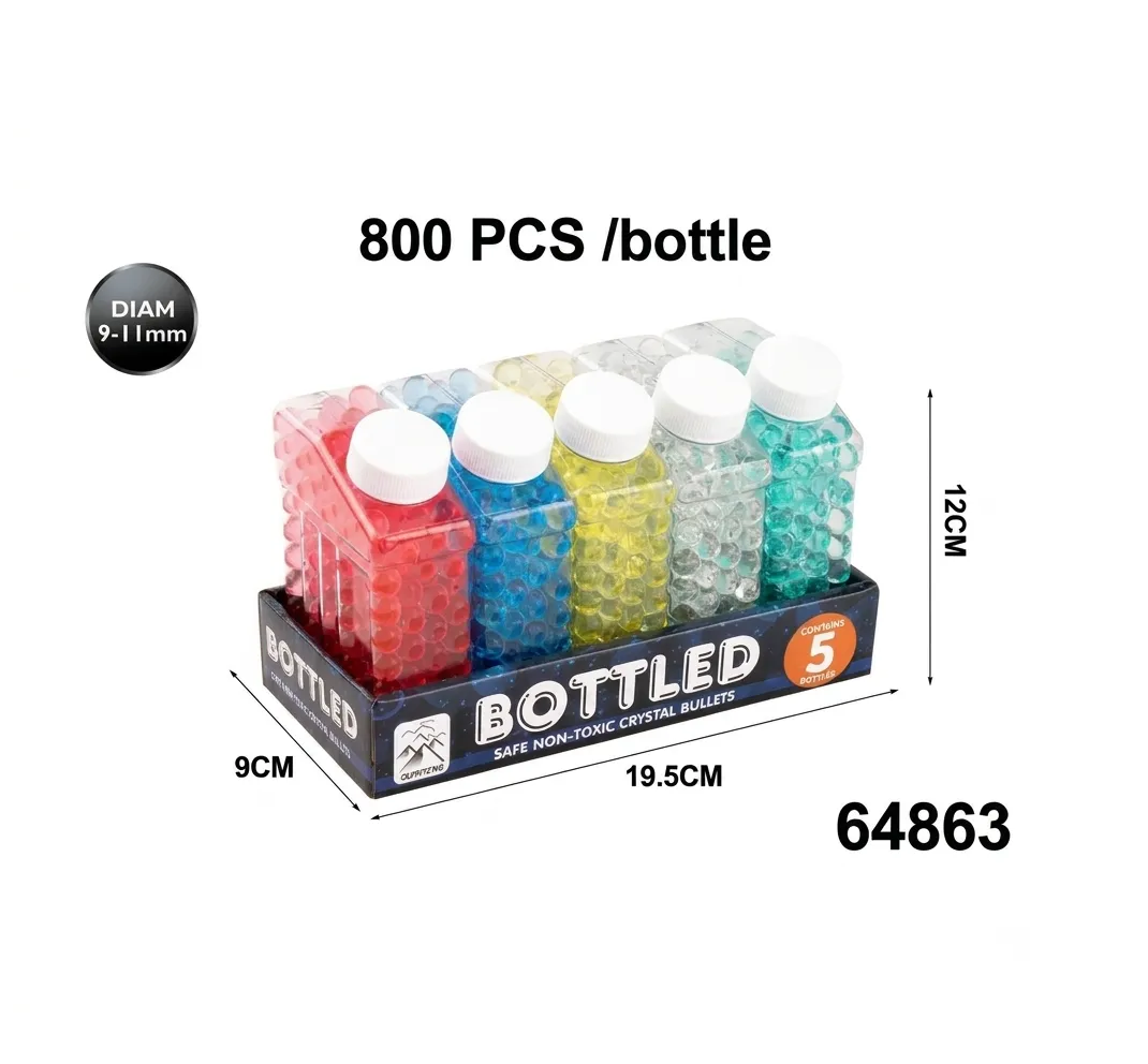 Bottled Crystal Water Gel Bullets – 9–11 mm (5-Pack Set)
