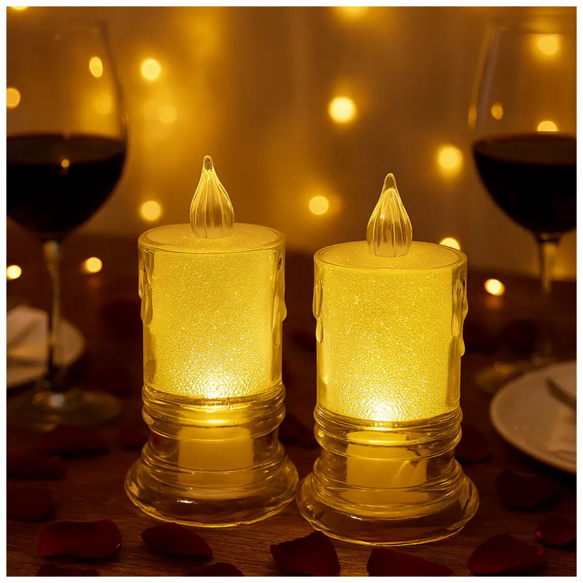 LED Crystal Candle – 12 PCS – 4.05×9CM – L090586