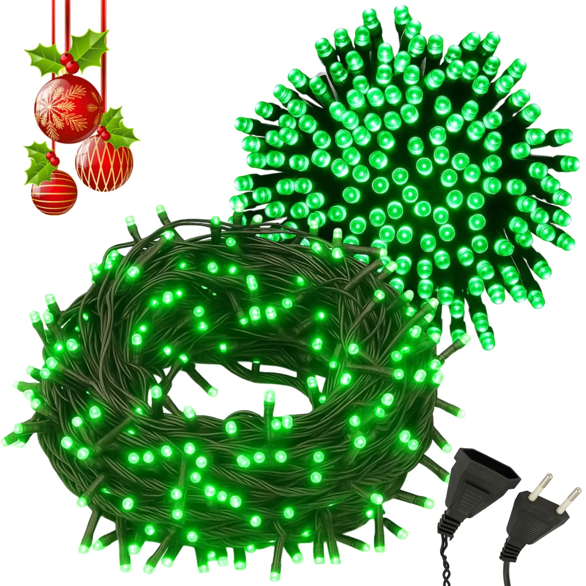 Christmas Tree Lights 300 LED - 21M - Green - 8 Mode - L090946
