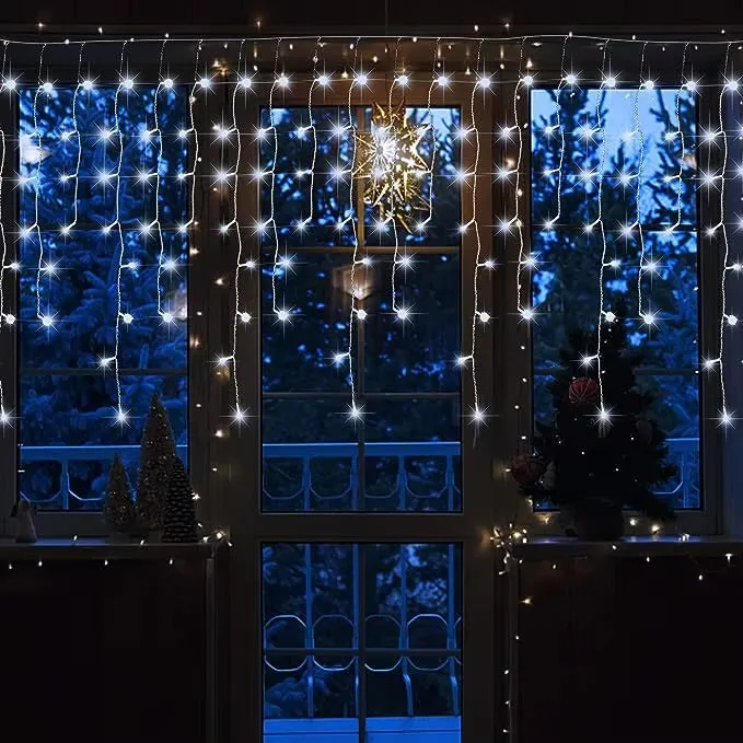 Blue LED Curtain Lights - Decorative Fairy String Lights KDM0500