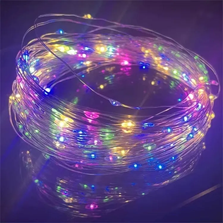 Colorful LED Fairy String Lights on Wire - USB Powered - Home and Garden Decoration KDM0229