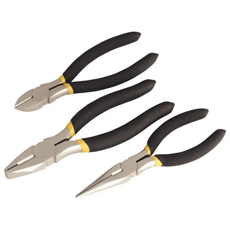 3-Piece Pliers Set - Combination, Cutting & Long Nose - Essential Tools KDM1000