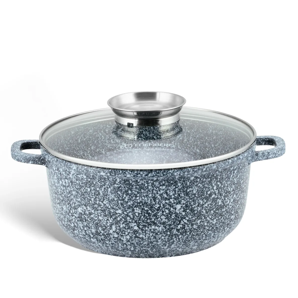 Edenberg Round Pot 6.8L Ceramic Granite Non-Stick Cookware -  MRTEB-8006