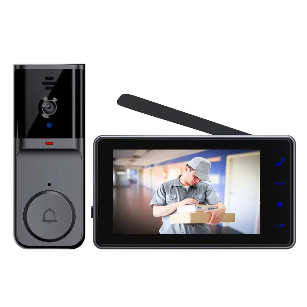 Draadloze videodeurbel met binnenscherm - Huisbeveiliging KDM0046