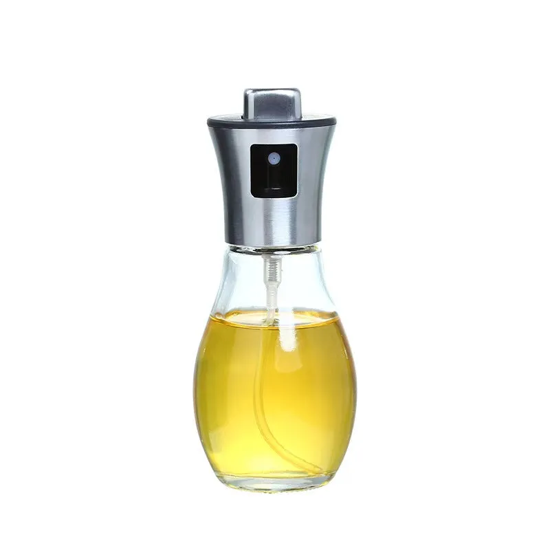 Glazen Olie & Azijnspuit 200ML – 304 Roestvrij Staal KDM0861