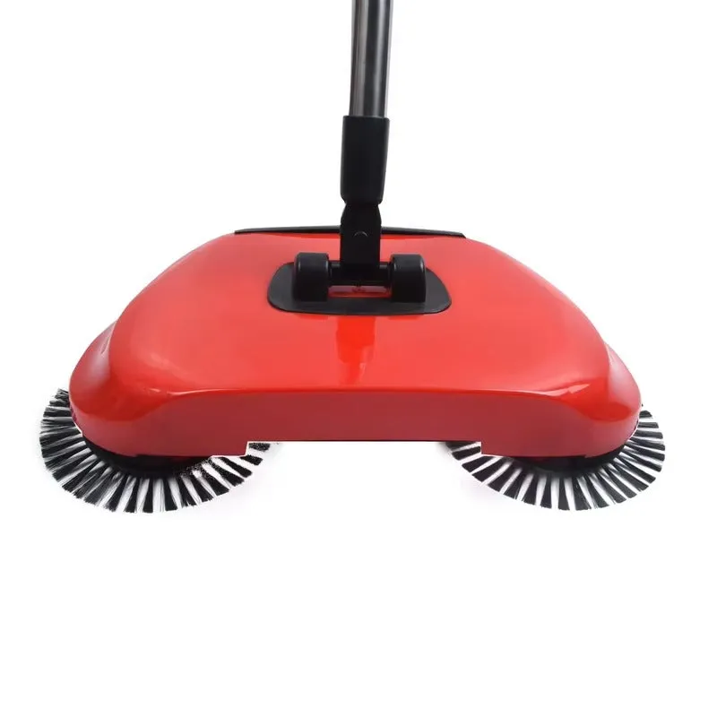 Manual Rotary Floor Sweeper - Quick Cleaning Without Electricity