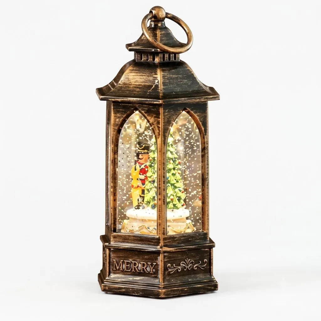LED Christmas Lantern with Snow Effect 21 cm - PX-791598