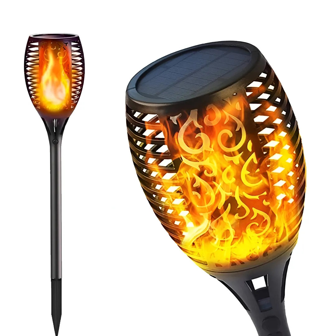 Solar Flame Stake Lights - Large ( 75 cm ) - Warm White - XF-6006