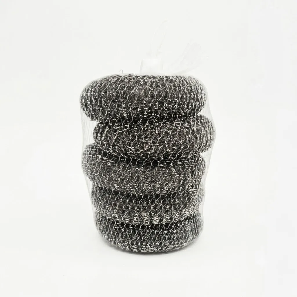 Stainless Steel Round Scrubber for Washing Kitchen Utensils - A3026