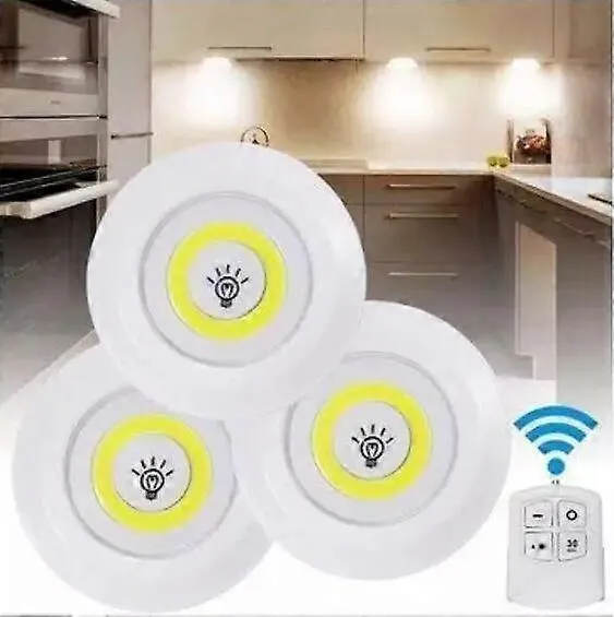 Wireless LED Puck Lights with Remote Control - Cabinet Lighting KDM0037