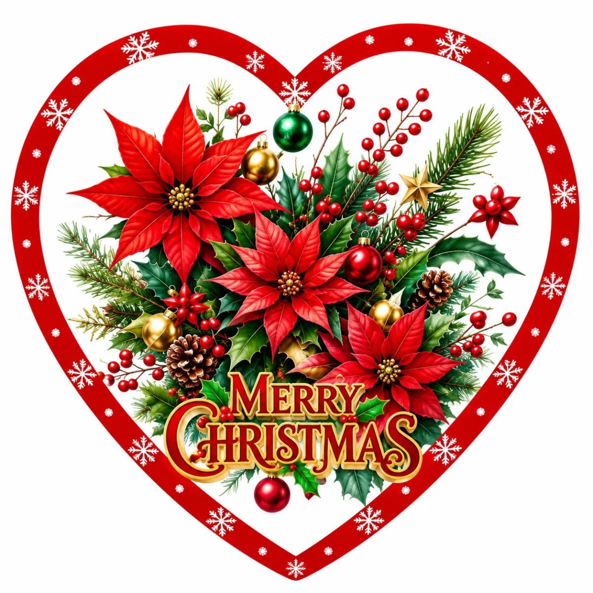 Christmas Heart Mug Coaster 10.8 Cm 3D Gold Decorations -  PX- 791191
