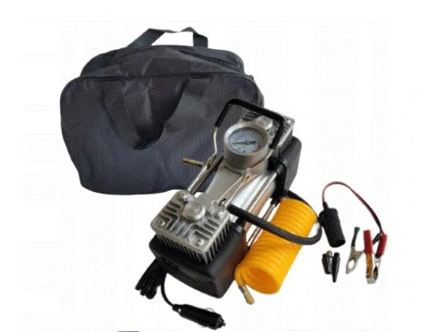 12V 2-Cylinder Air Compressor with Bag | Fast Tire Inflation KDM0237