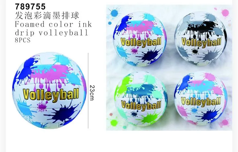 Color Splash Ink Drip Soft Beach Volleyball (8-Piece Set)