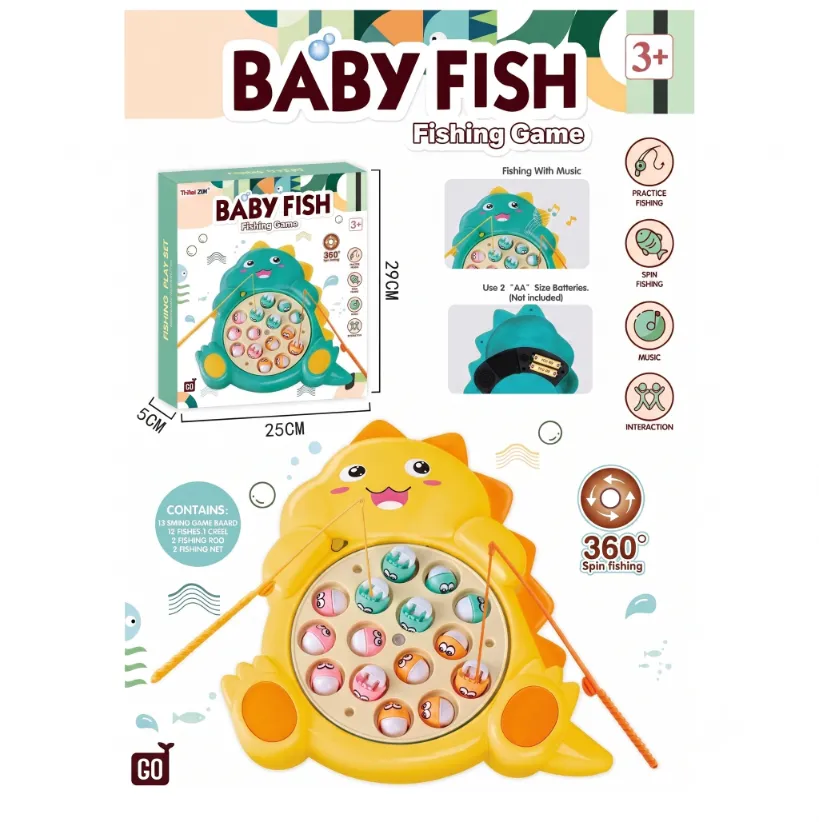 Electronic Rotating "Baby Fish" Fishing Game Playset  Product Overview