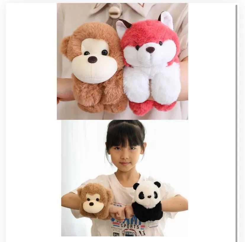 Animal Plush Snap / Slap Bracelets