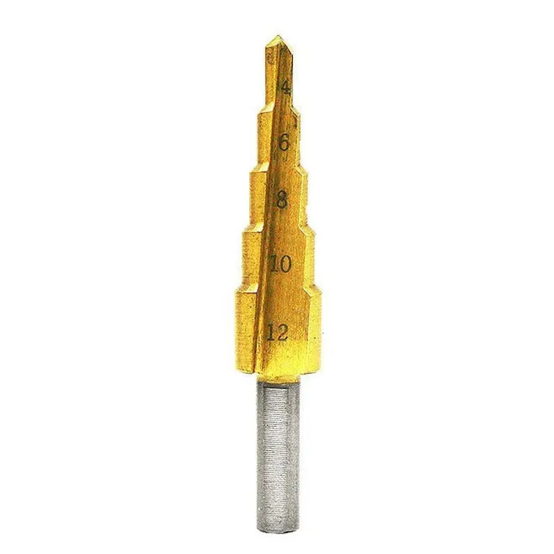 HSS Titanium Step Drill Bit 4-12mm for Metal Wood Plastic KDM0972