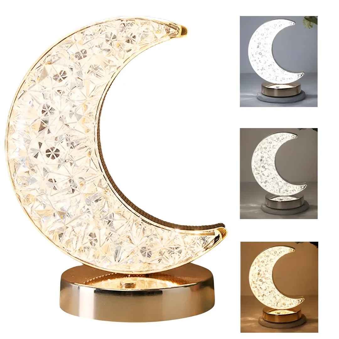 CRYSTAL LED MOON TABLE LAMP - TL1112