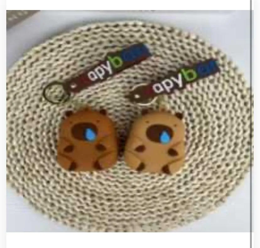 787999 Cute Sleepy Capybara Silicone Keychain Collection