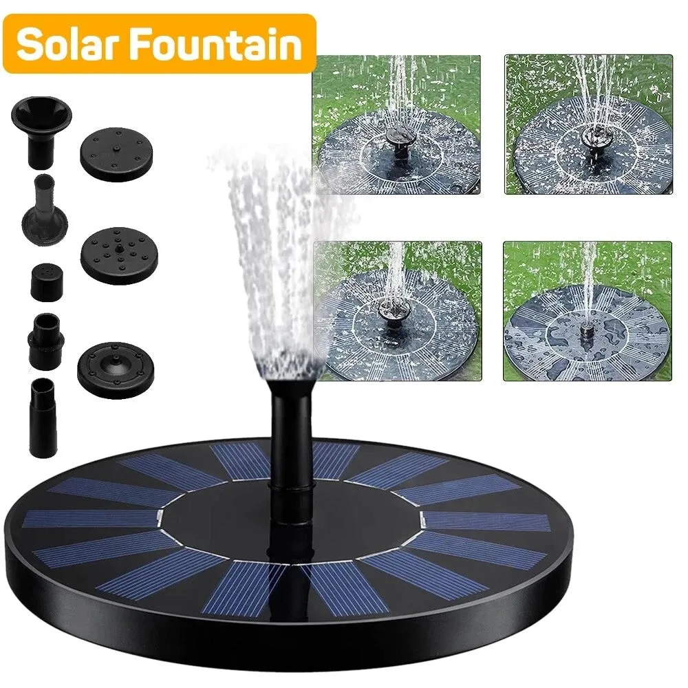 Solar Powered Floating Fountain Pump for Ponds & Bird Baths KDM0796