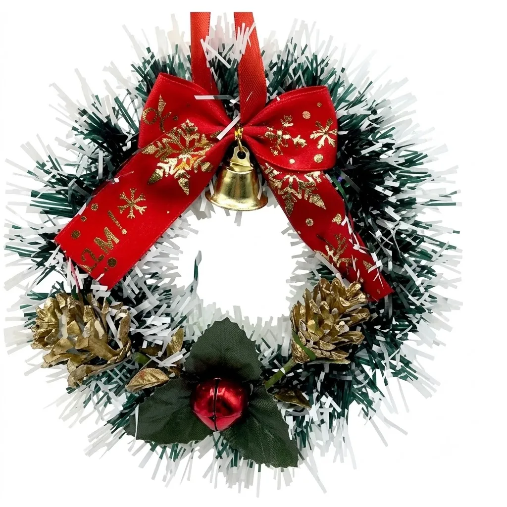 Christmas Wreath 12 cm with Bell and Bow - PX- 791550