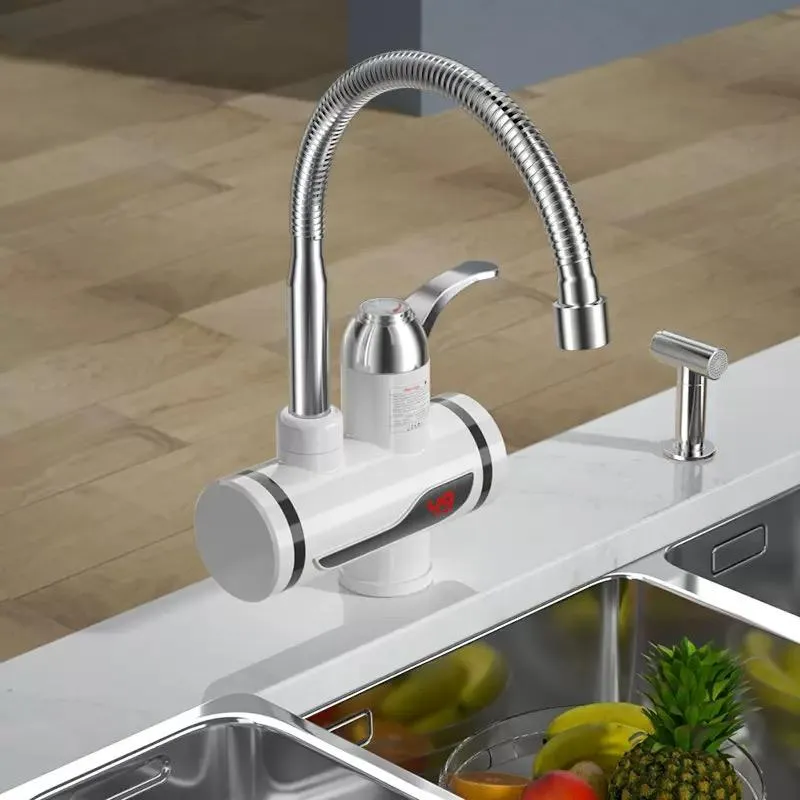 Instant Hot Water Faucet – Tankless Electric Heater Tap with Flexible Spout & LED Display SC-1121