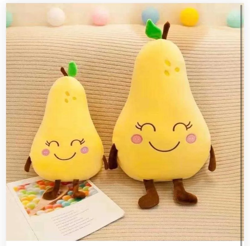 Smiling Pear Plush Toy / Cushion