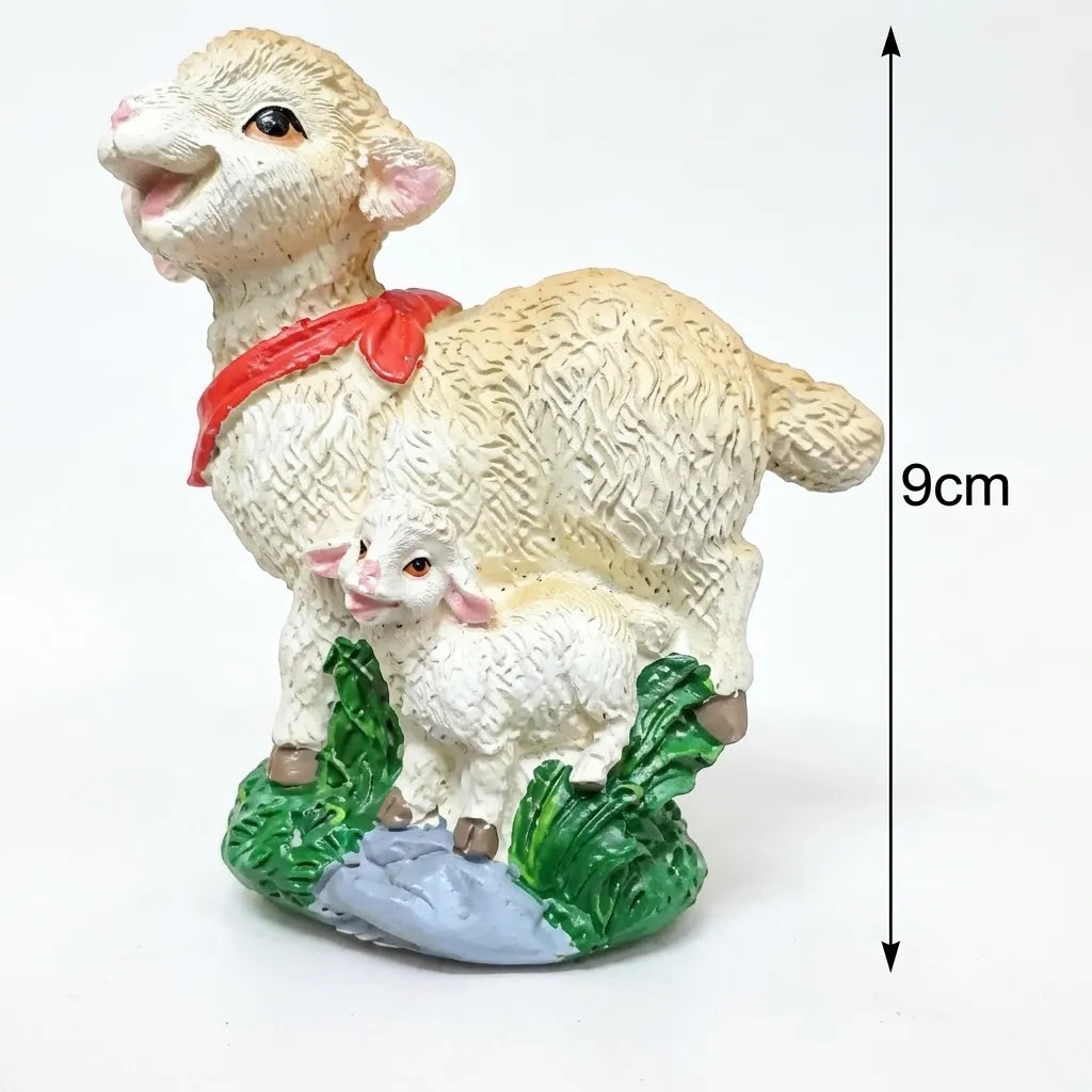 Sheep with Lamb 9 cm Decorative Figurine - PX-791100