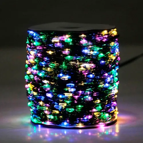 LED rézhuzal füzér 200m RGB 2000LED távirányító IP44