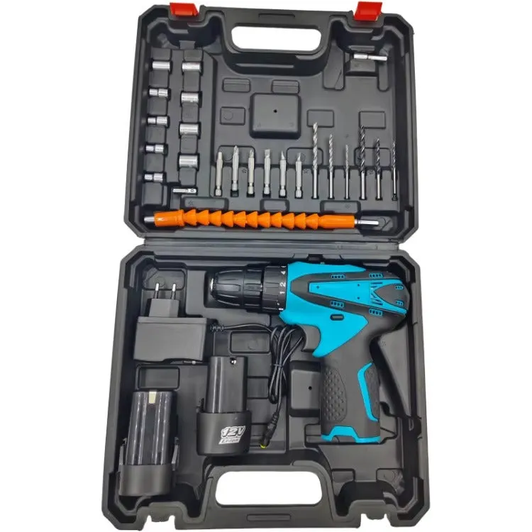 Cordless Drill Driver Set with 2 Batteries and Accessories 12V KDM0968
