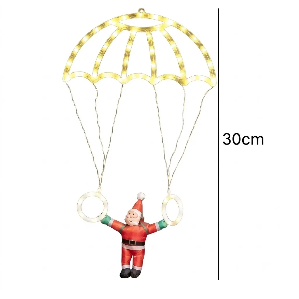 Hanging Santa Claus Parachute LED 30cm - PX- 790700