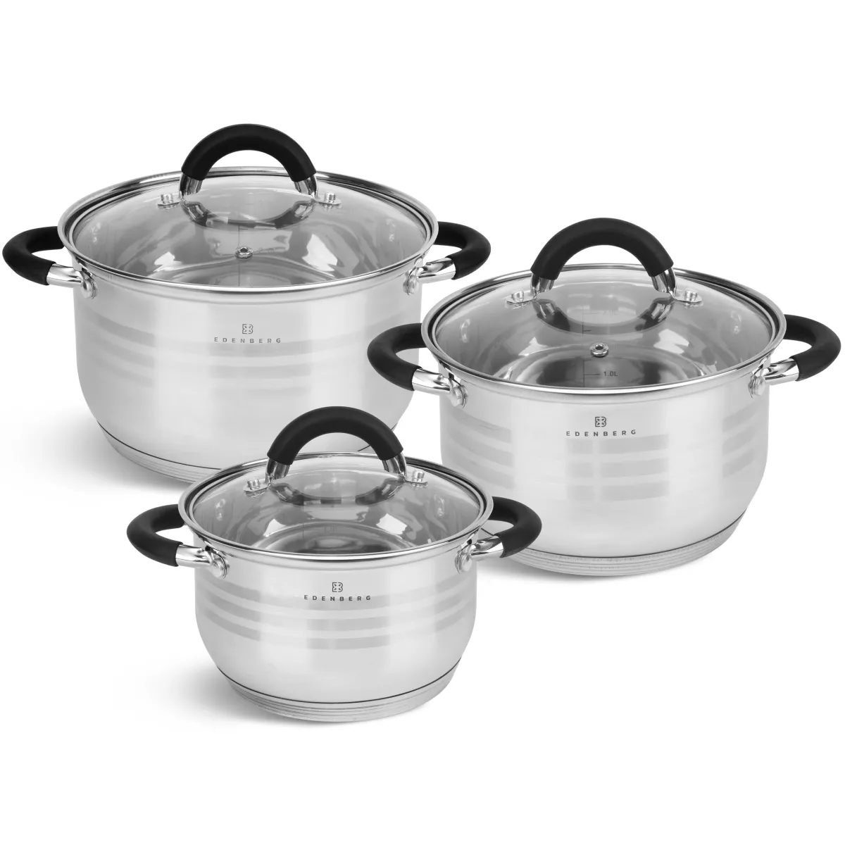 Edenberg Stainless Steel Cookware set 6pcs EB-2411