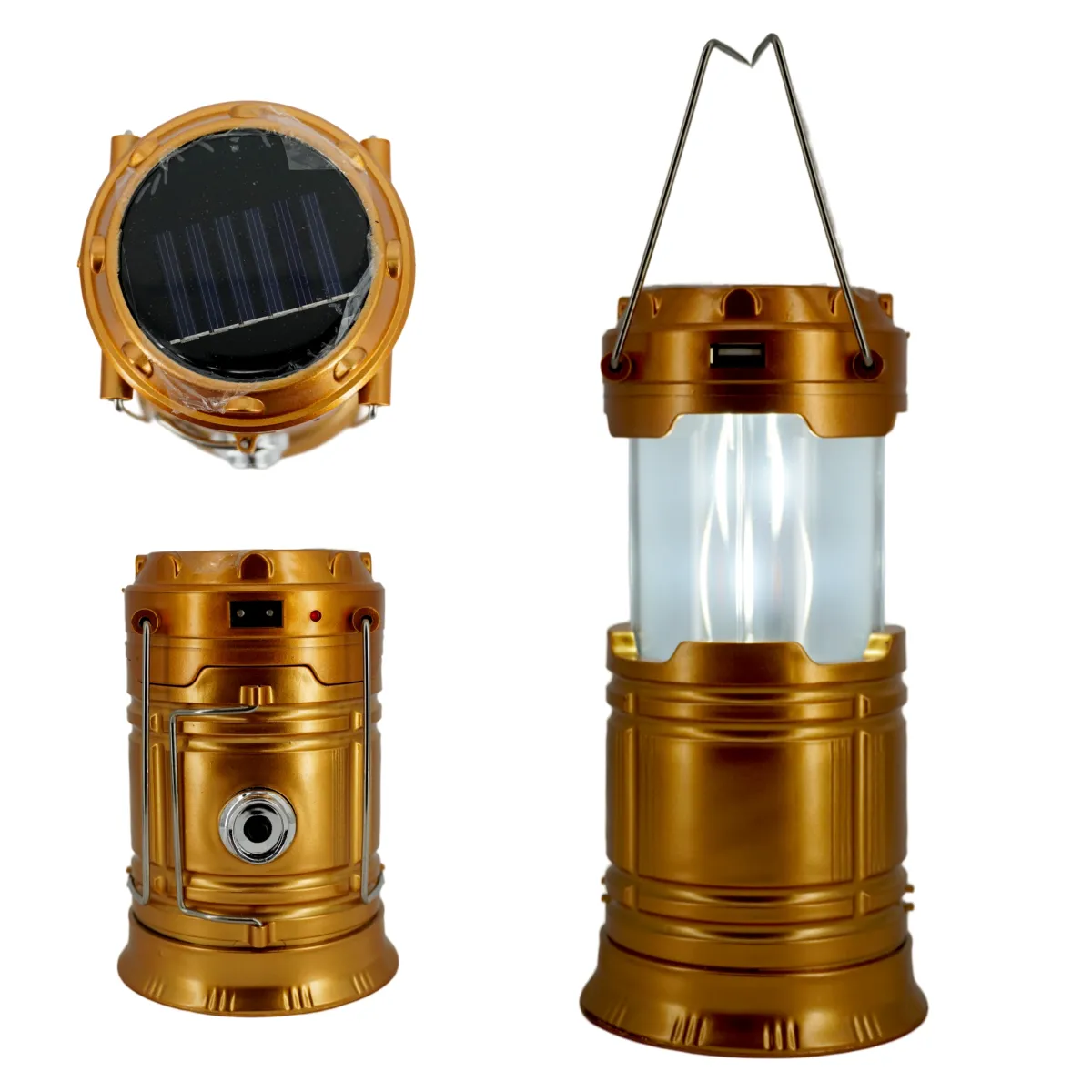 Ortex  Solar LED Camping Lamp Gold | OX-7051GD