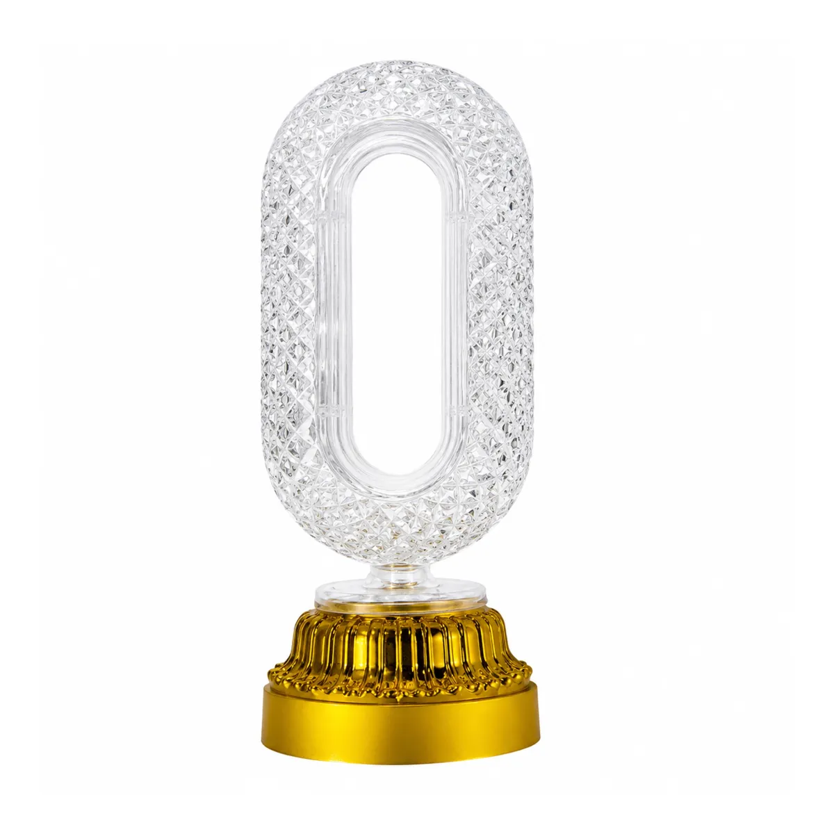 Lampada tavolo LED cristallo piccola ovale ME-153OS