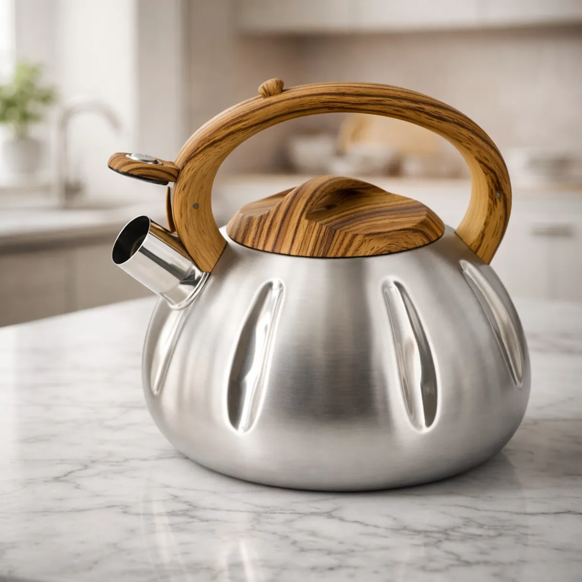 Whistling Kettle 3L Stainless Steel Induction Satin Finish KB-6603