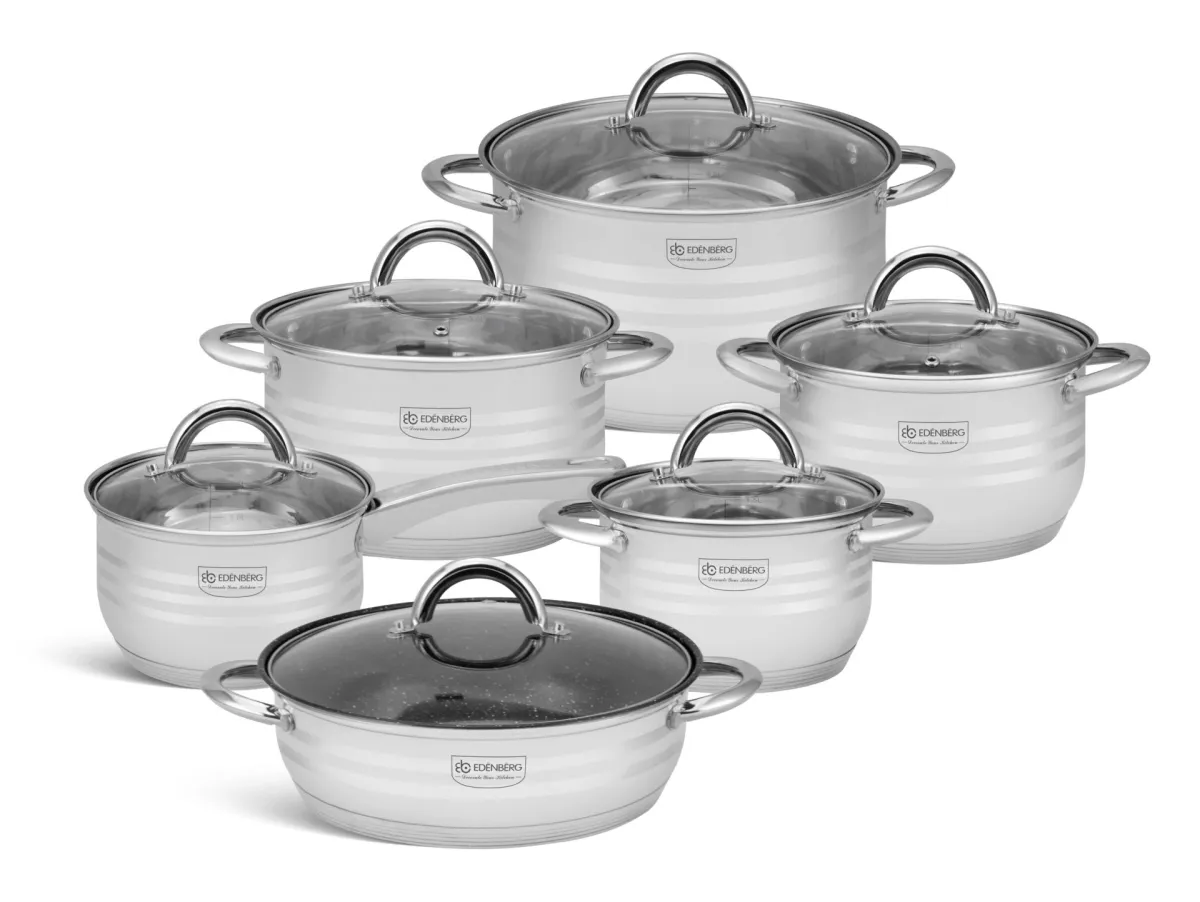 EDENBERG Cookware set with marble frypan 12pcs EB-4042