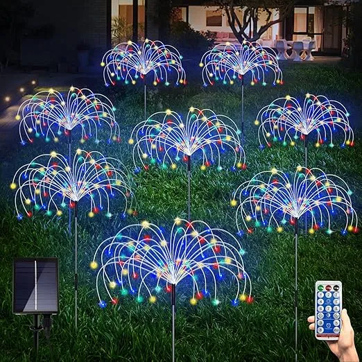 Solar Fireworks Garden Lights with Remote Control - Garden Decoration KDM0803