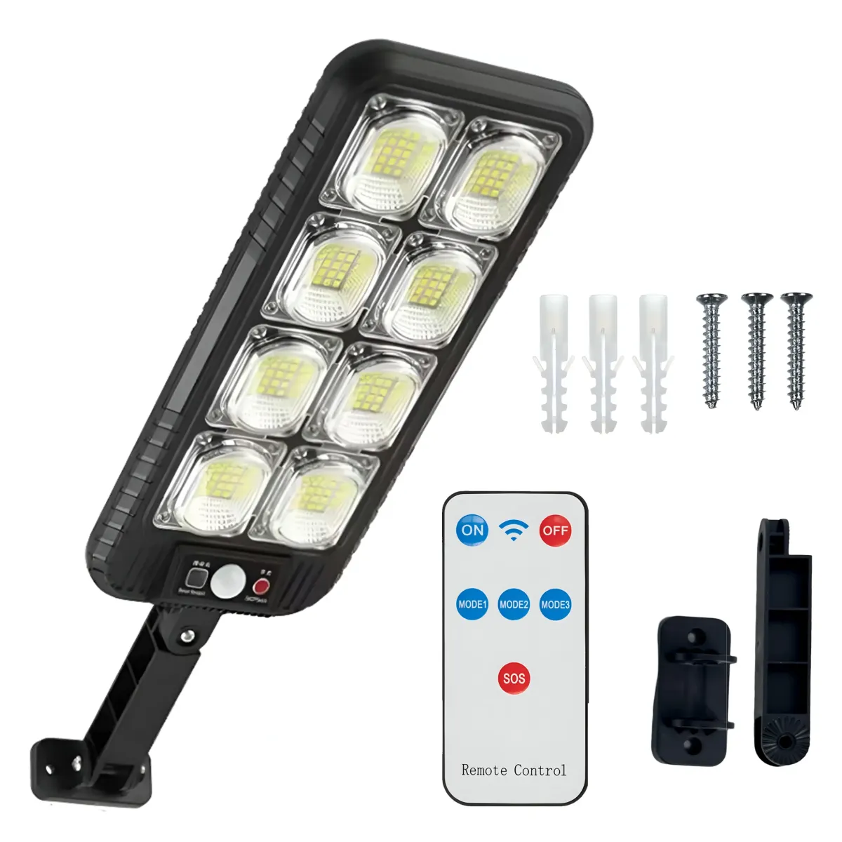 Solar Sensor Street Lamp + Remote 200 SMD LED - L090438 ( JX-200-LED )