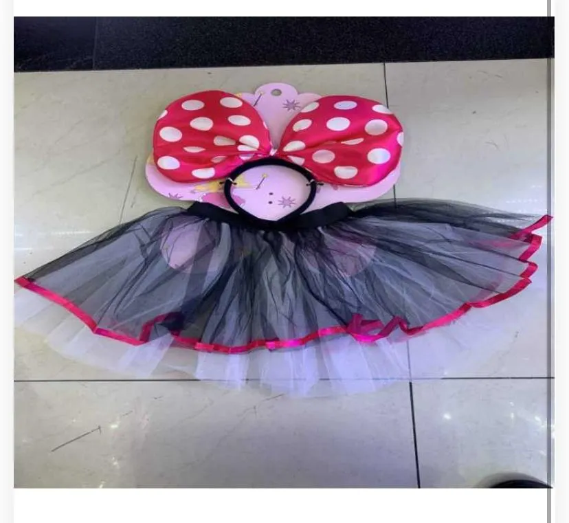 2-piece Minnie Mouse-style costume set for girls