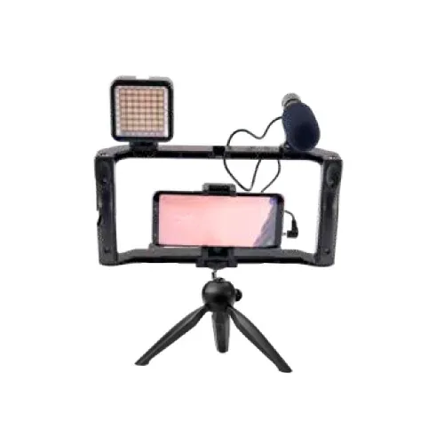 Selfie Ringlicht Kit Statief Telefoonhouder Microfoon