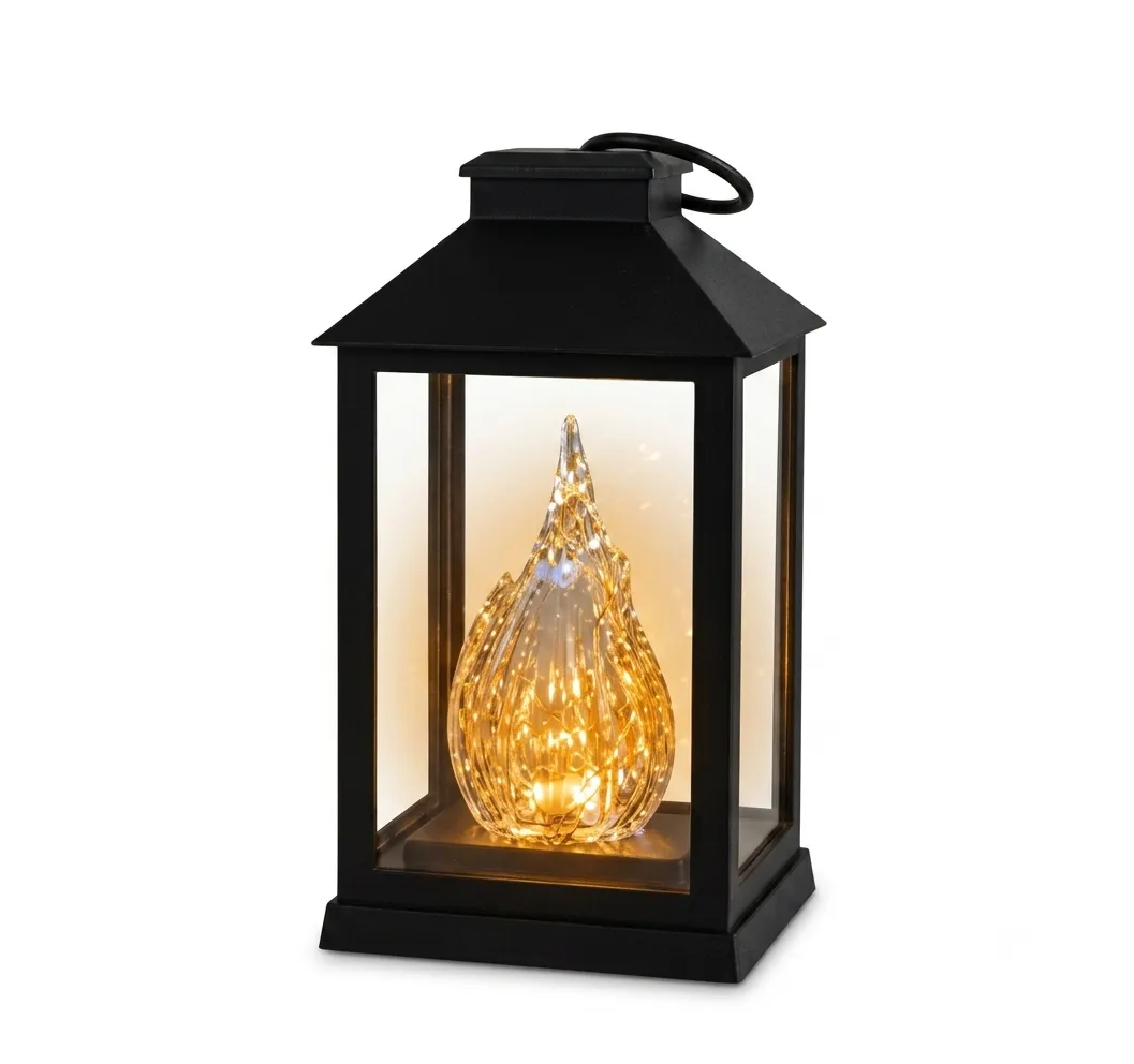 Lanterna LED Decorativa con Fiamma 19 cm
