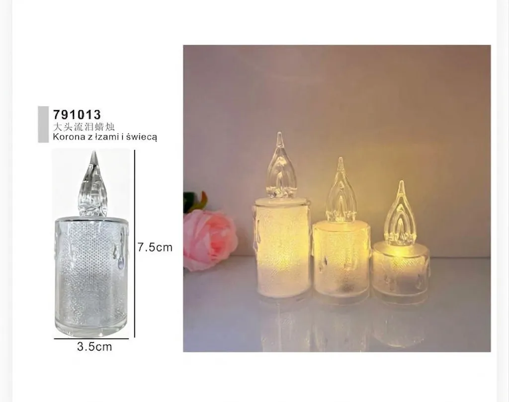 Decorative LED Flame-Free Tear-Drop Candle (7.5 cm x 3.5 cm) – Item 791013