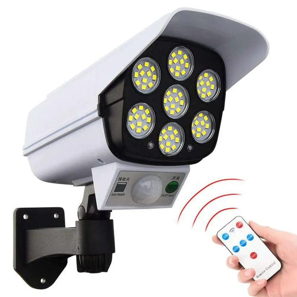 Solar LED Security Camera Dummy Light with Motion Sensor and Remote KDM0754