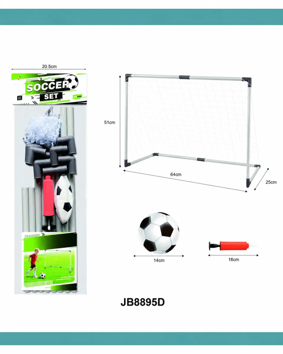 Portable Soccer Goal Set with Ball & Pump JB8895D /