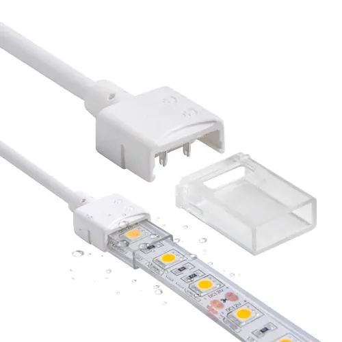 COB LED Strip Connector IP66 10mm 2-Pin 15cm Cable
